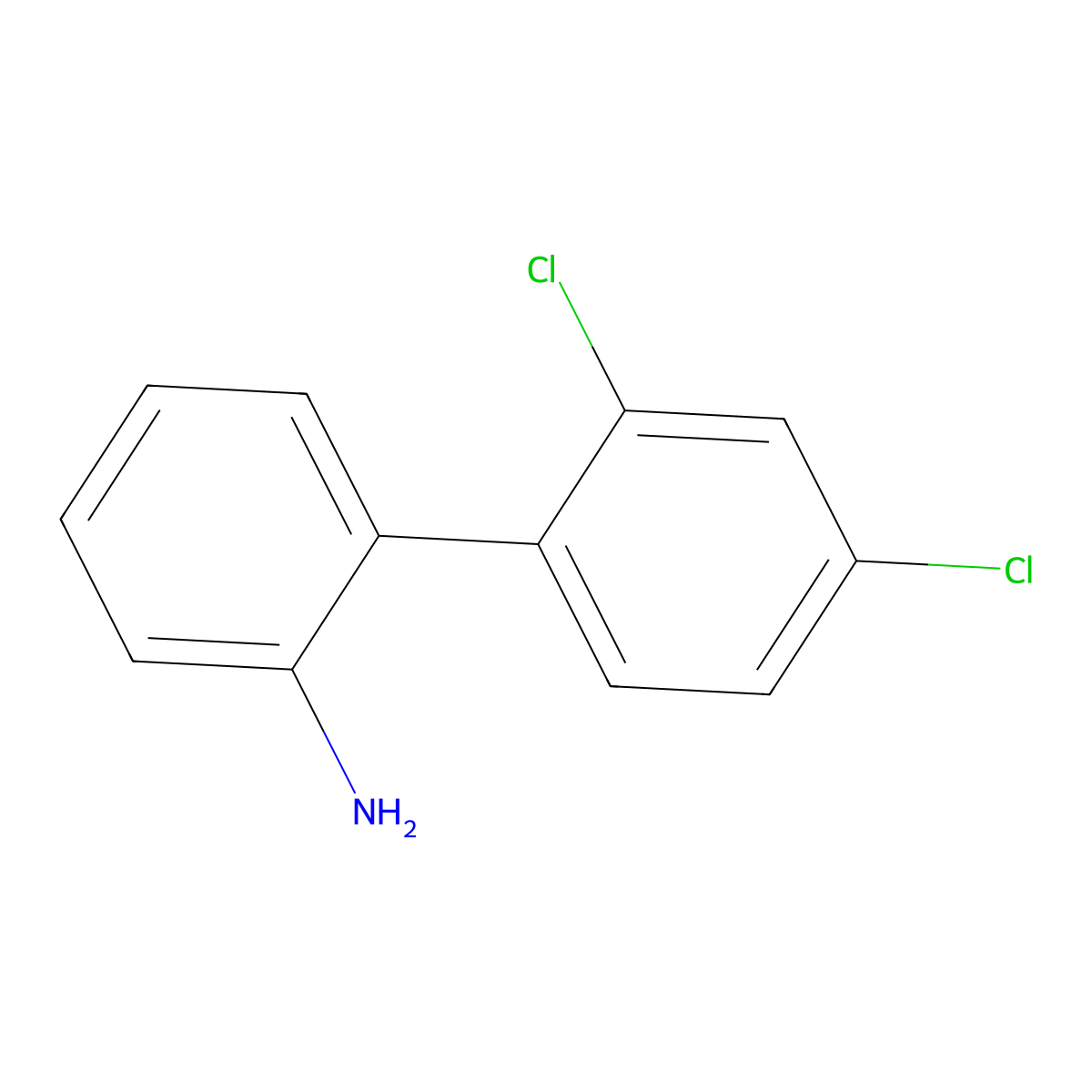 [1,1'-Biphenyl]-2-amine, 2',4'-dichloro- molecular structure, CAS 212138-75-5