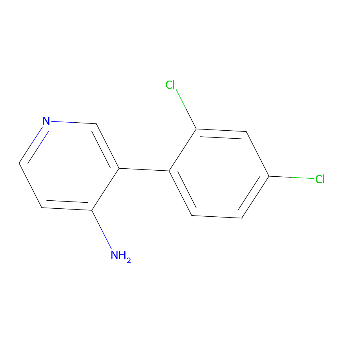 3-(2,4-Dichlorophenyl)pyridin-4-amine molecular structure, CAS 212139-04-3