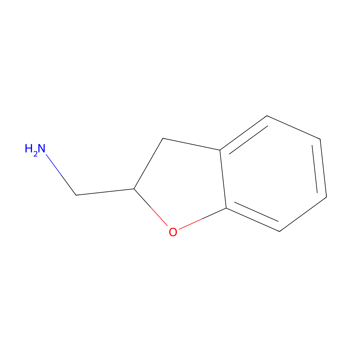 (2,3-Dihydrobenzofuran-2-yl)methanamine molecular structure, CAS 21214-11-9