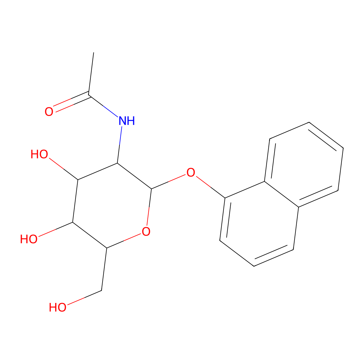 1-Naphthyl 2-acetamido-2-deoxy-b-D-galactopyranoside molecular structure, CAS 212140-30-2
