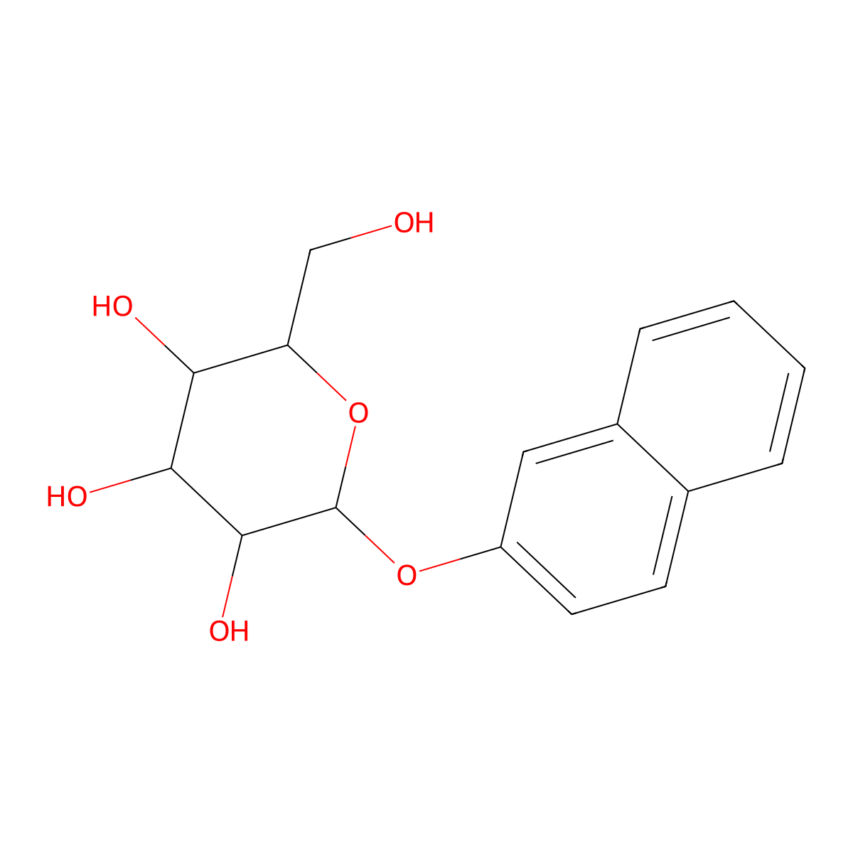 2-(Hydroxymethyl)-6-naphthalen-2-yloxyoxane-3,4,5-triol molecular structure, CAS 212140-32-4