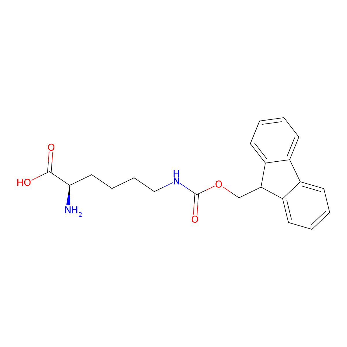 H-D-Lys(Fmoc)-OH molecular structure, CAS 212140-39-1