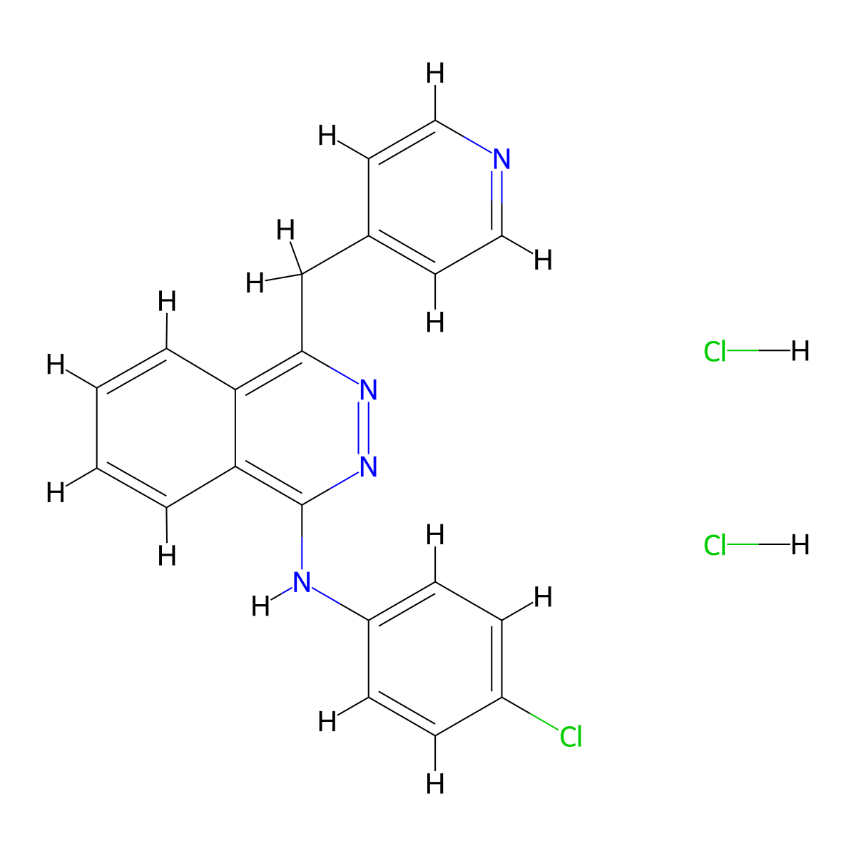 Vatalanib dihydrochloride molecular structure, CAS 212141-51-0