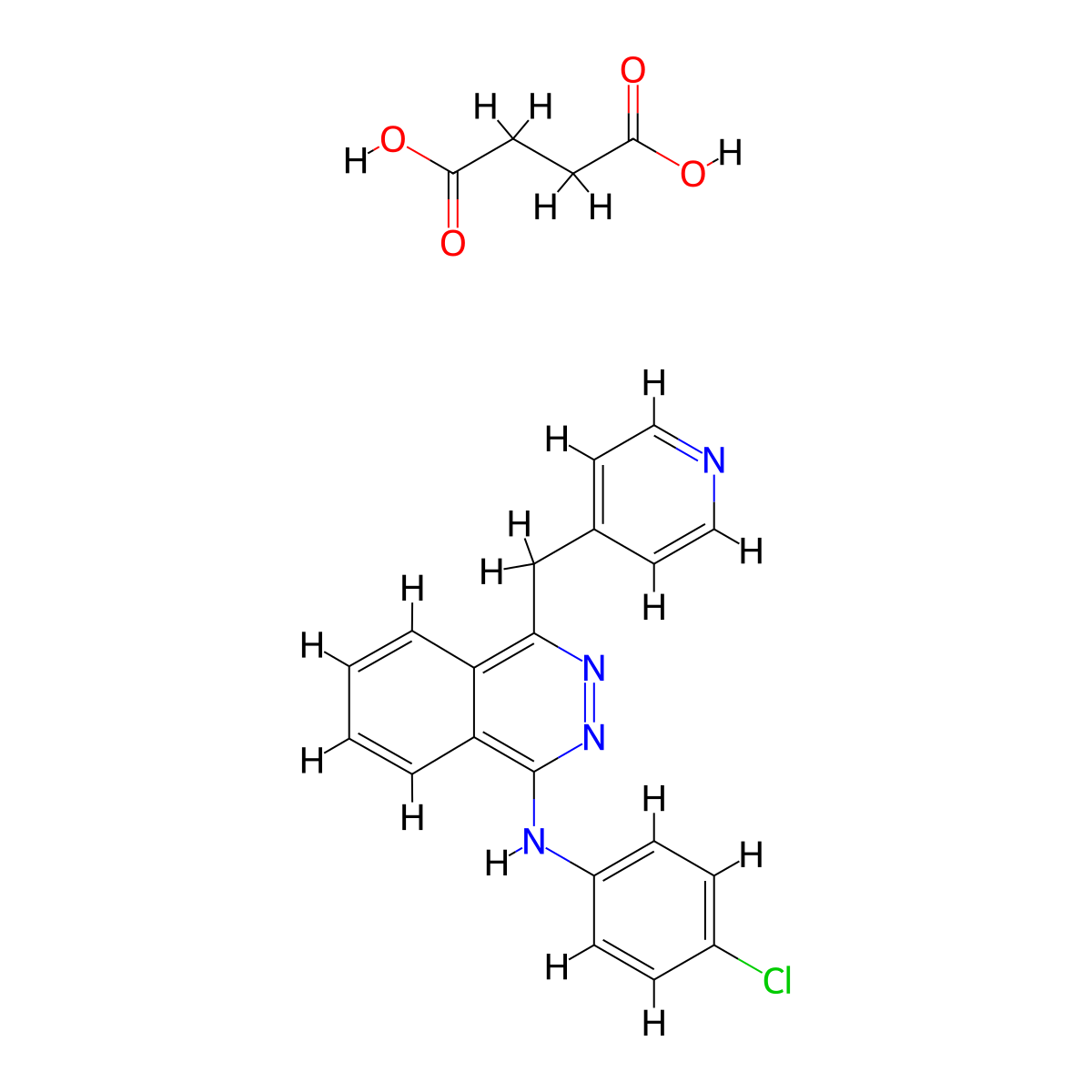 Vatalanib Succinate molecular structure, CAS 212142-18-2