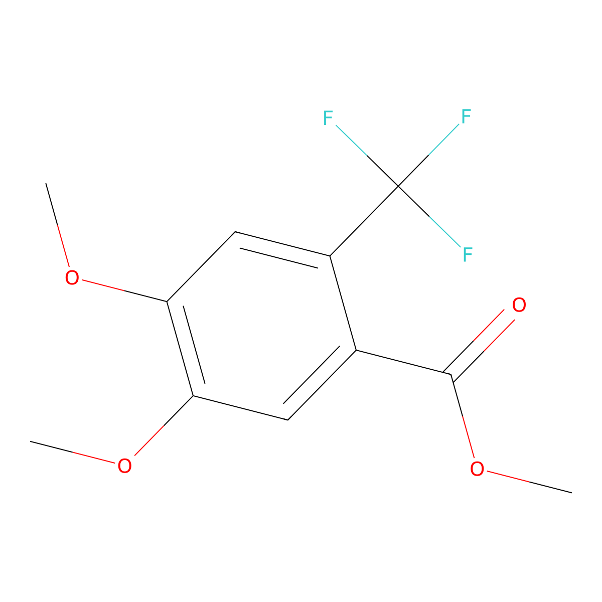 Methyl 4,5-dimethoxy-2-(trifluoromethyl)benZoate molecular structure, CAS 2121428-62-2