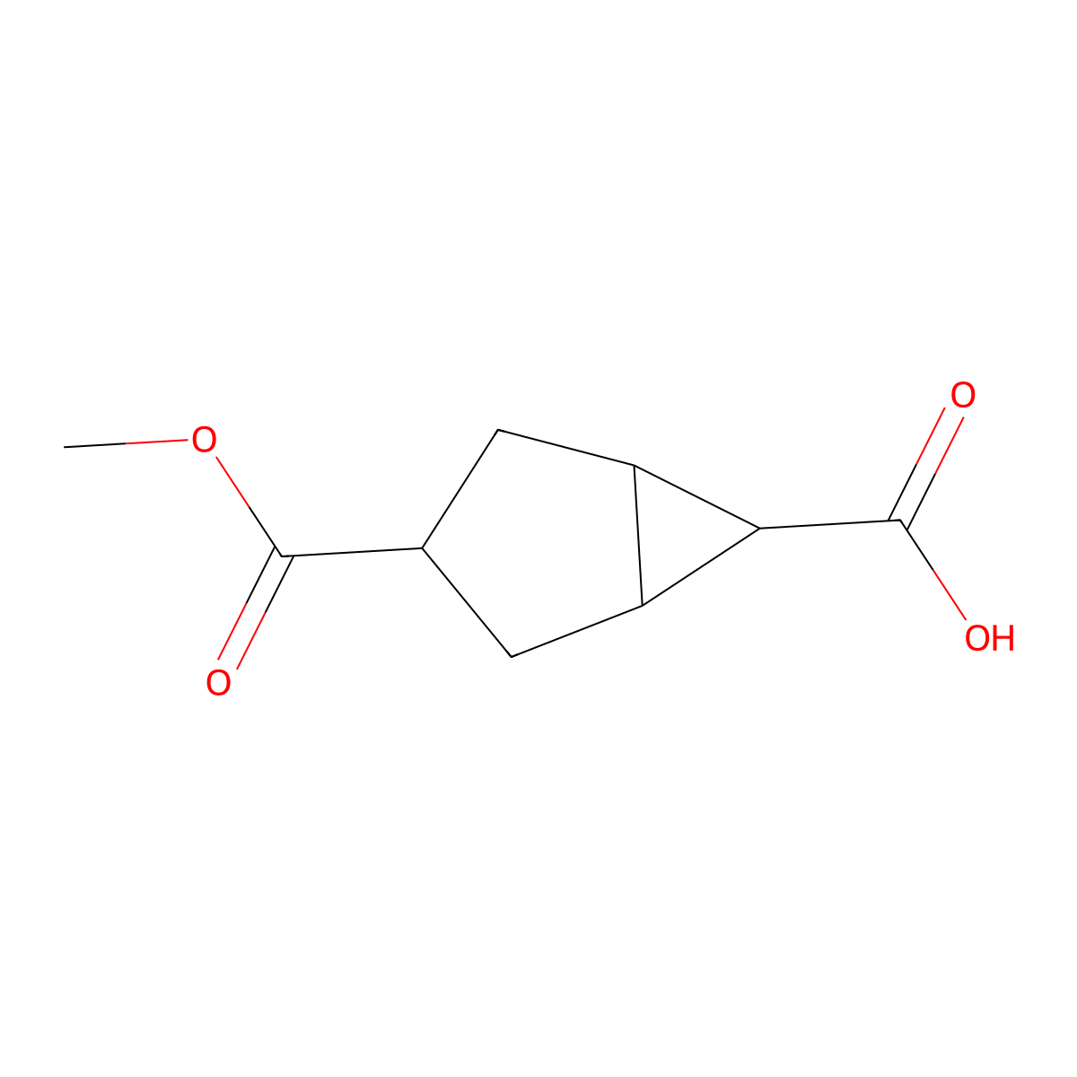 3-Methoxycarbonylbicyclo[3.1.0]hexane-6-carboxylic acid molecular structure, CAS 2121431-60-3