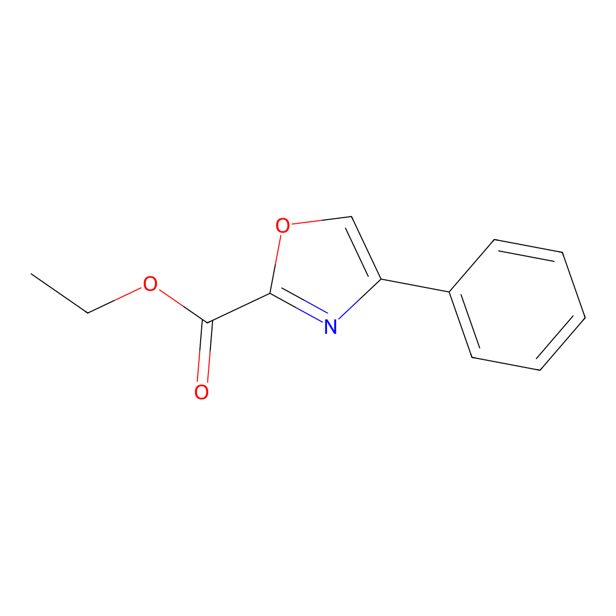 Ethyl 4-phenyl-1,3-oxazole-2-carboxylate molecular structure, CAS 2121487-15-6