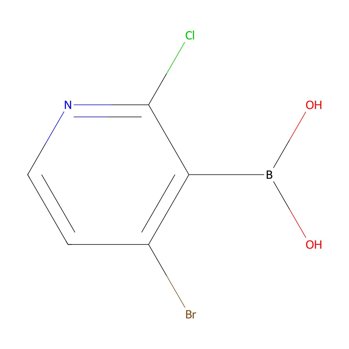 4-Bromo-2-chloropyridine-3-boronic acid molecular structure, CAS 2121511-27-9