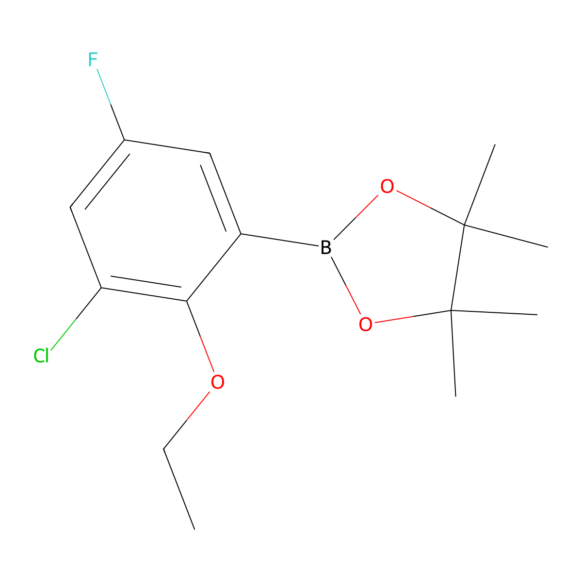 3-Chloro-2-ethoxy-5-fluorophenylboronicacid pinacol ester molecular structure, CAS 2121511-33-7