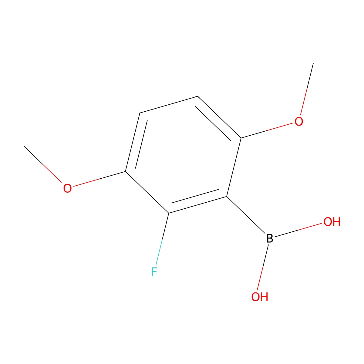 2,5-Dimethoxy-6-fluorophenylboronic acid molecular structure, CAS 2121511-38-2