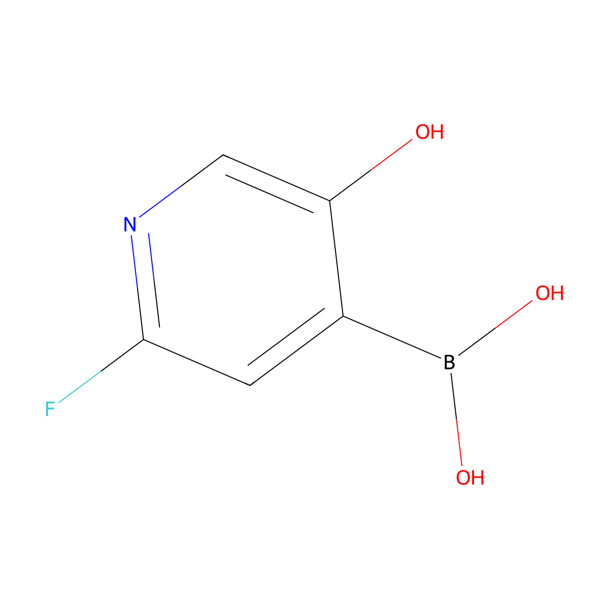 (2-Fluoro-5-hydroxypyridin-4-yl)boronic acid molecular structure, CAS 2121511-39-3