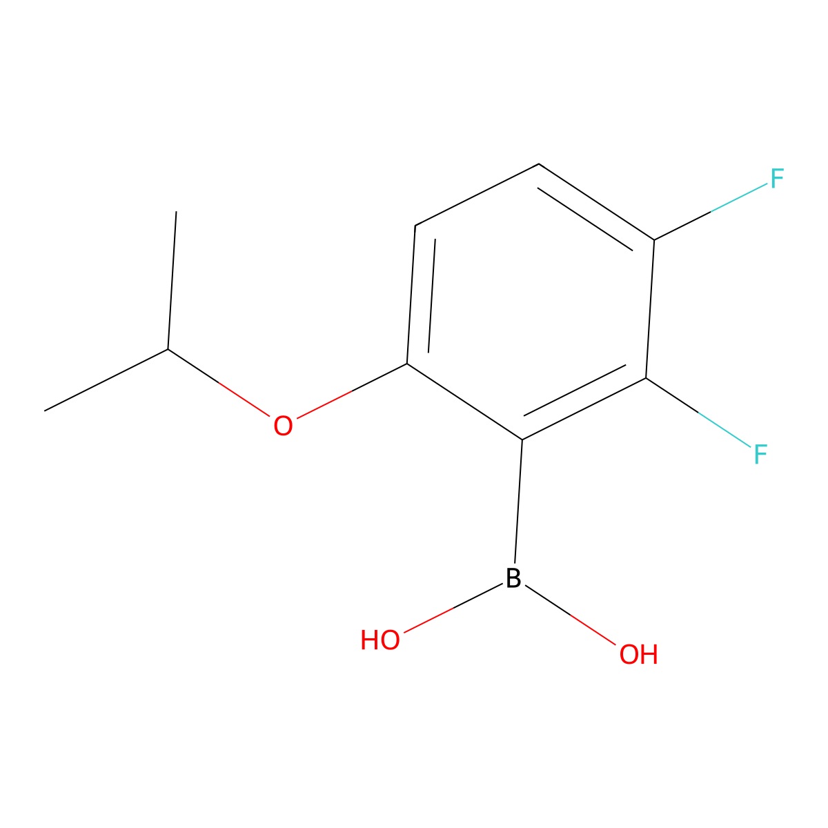 2,3-Difluoro-6-isopropoxyphenylboronic acid molecular structure, CAS 2121511-47-3