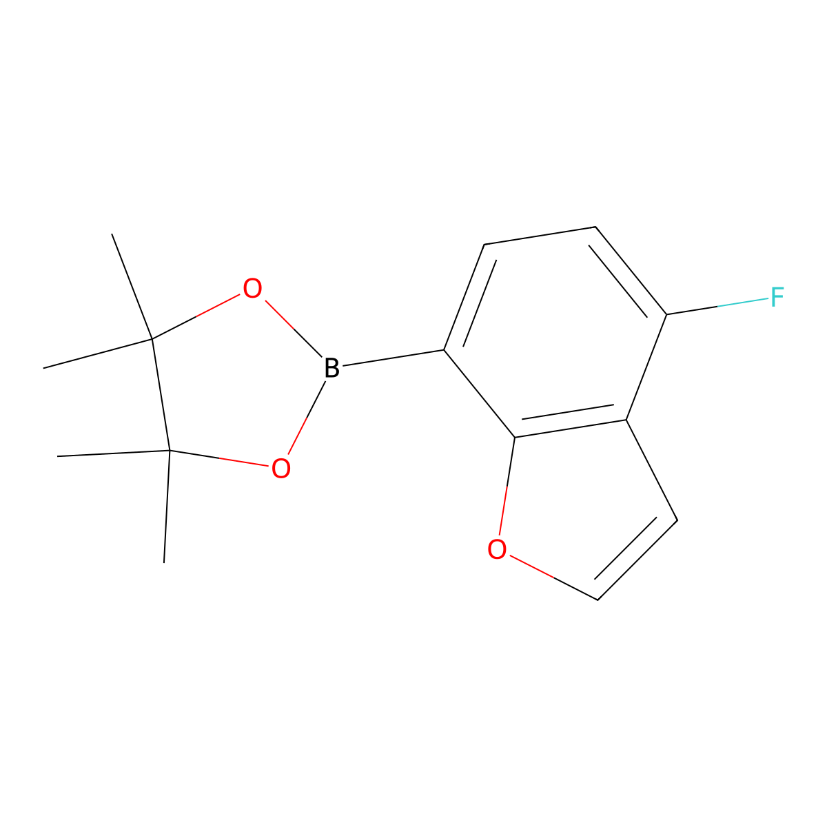 4-Fluorobenzofuran-7-boronic acid pinacol ester molecular structure, CAS 2121511-48-4