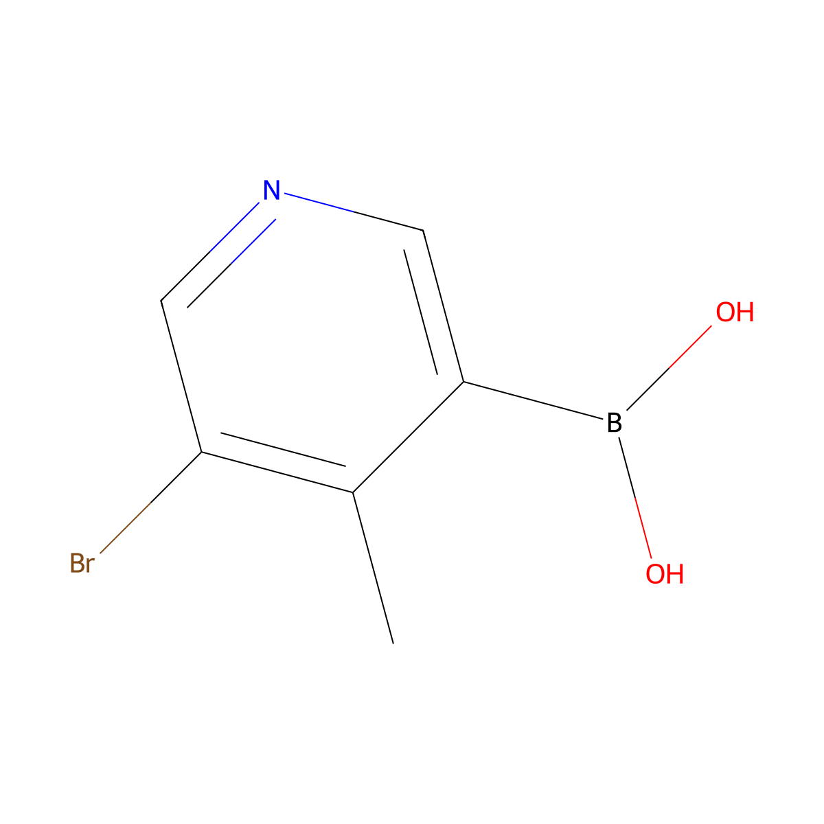 5-Bromo-4-methylpyridine-4-boronic acid molecular structure, CAS 2121511-49-5