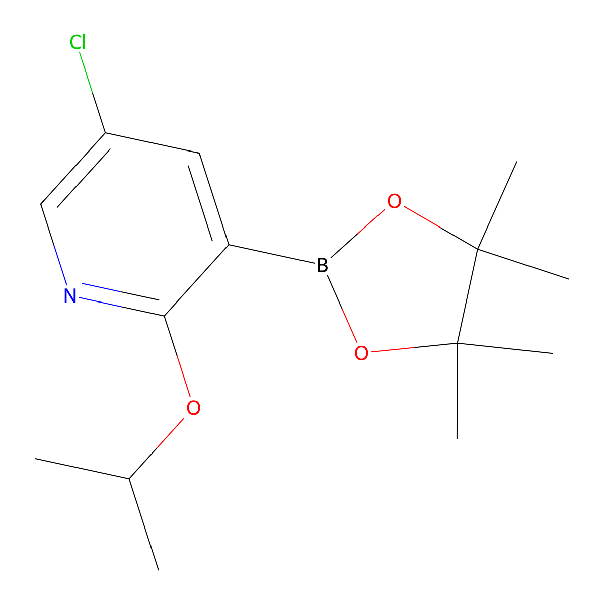 5-Chloro-2-isopropoxypyridine-3-boronic acid pinacol ester molecular structure, CAS 2121511-57-5