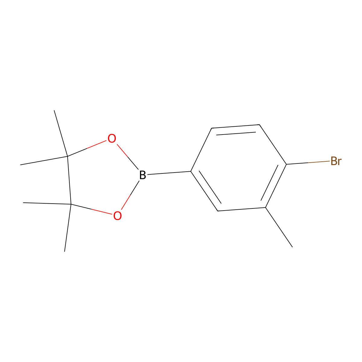 4-Bromo-3-methylphenylboronic acid pinaco ester molecular structure, CAS 2121511-60-0