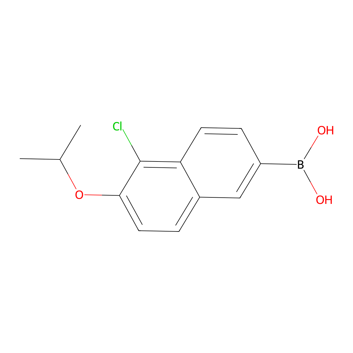 5-Chloro-6-isopropoxynaphthalene-2-boronic acid molecular structure, CAS 2121511-61-1