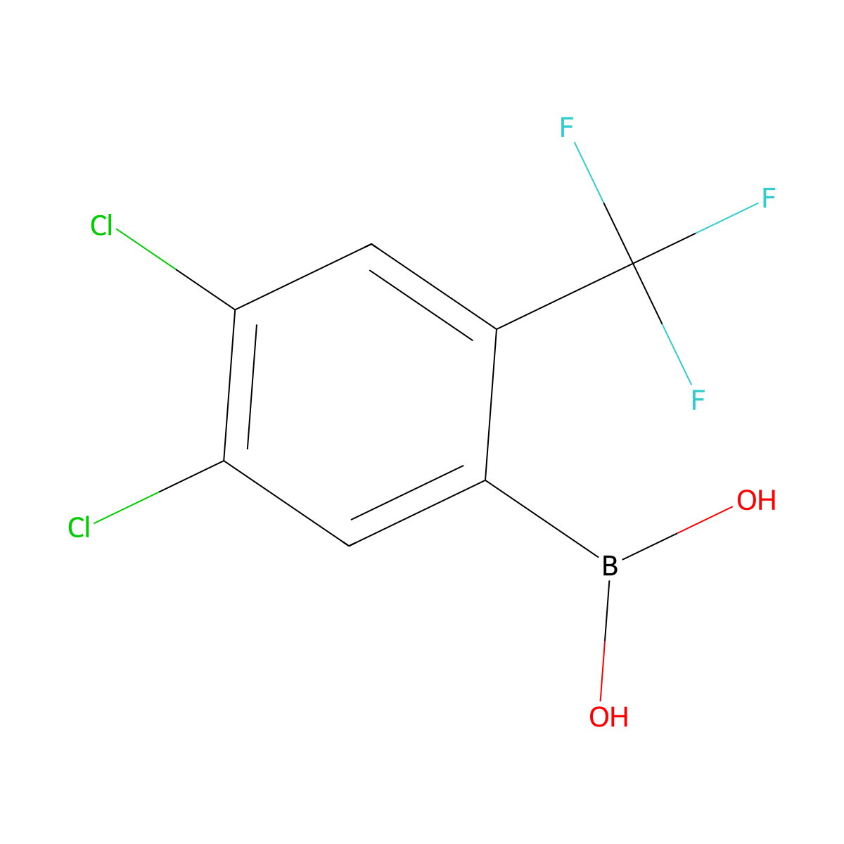 4,5-Dichloro-2-(trifluoromethyl)phenylboronic acid molecular structure, CAS 2121511-64-4