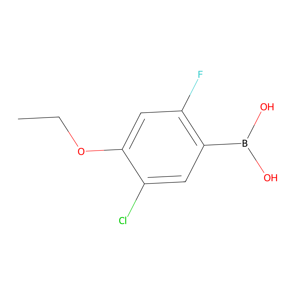 5-Chloro-4-ethoxy-2-fluorophenylboronic acid molecular structure, CAS 2121511-65-5