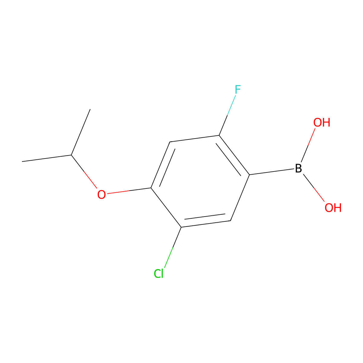 5-Chloro-2-fluoro-4-isopropoxyphenylboronic acid molecular structure, CAS 2121511-67-7