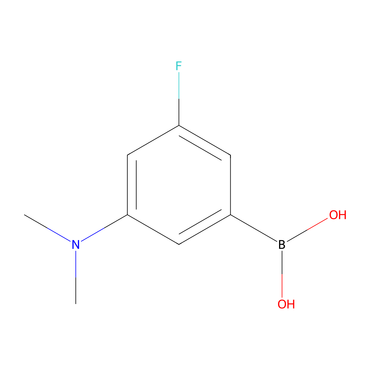 3-(N,N-Dimethylamino)-5-fluorophenylboronic acid molecular structure, CAS 2121511-70-2