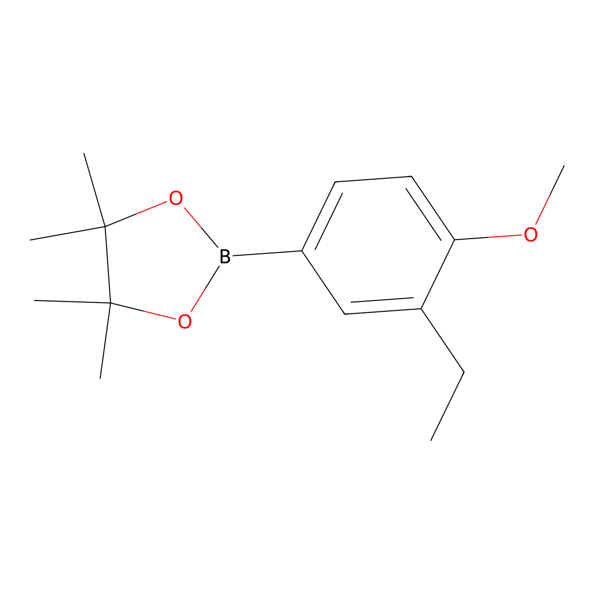 3-Ethyl-4-methoxyphenylboronic acid piancol ester molecular structure, CAS 2121511-72-4