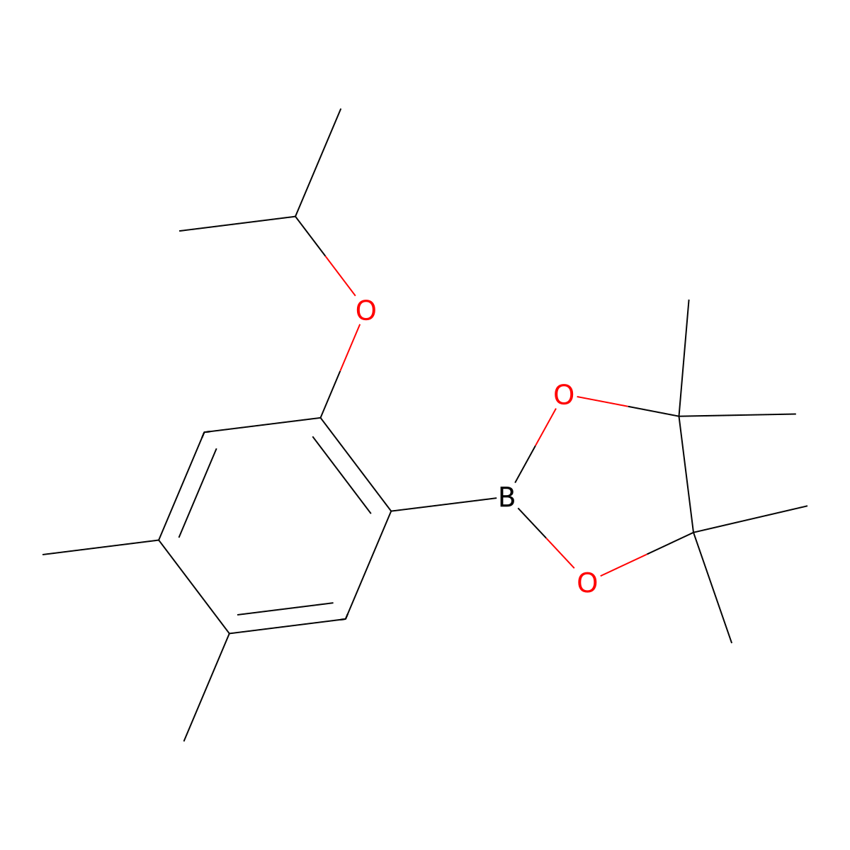 2-(4,5-Dimethyl-2-isopropoxyphenyl)-4,4,5,5-tetramethyl-1,3,2-dioxaborolane molecular structure, CAS 2121511-73-5