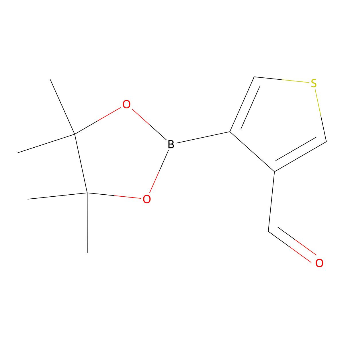 4-(4,4,5,5-Tetramethyl-1,3,2-dioxaborolan-2-yl)thiophene-3-carbaldehyde molecular structure, CAS 2121511-75-7