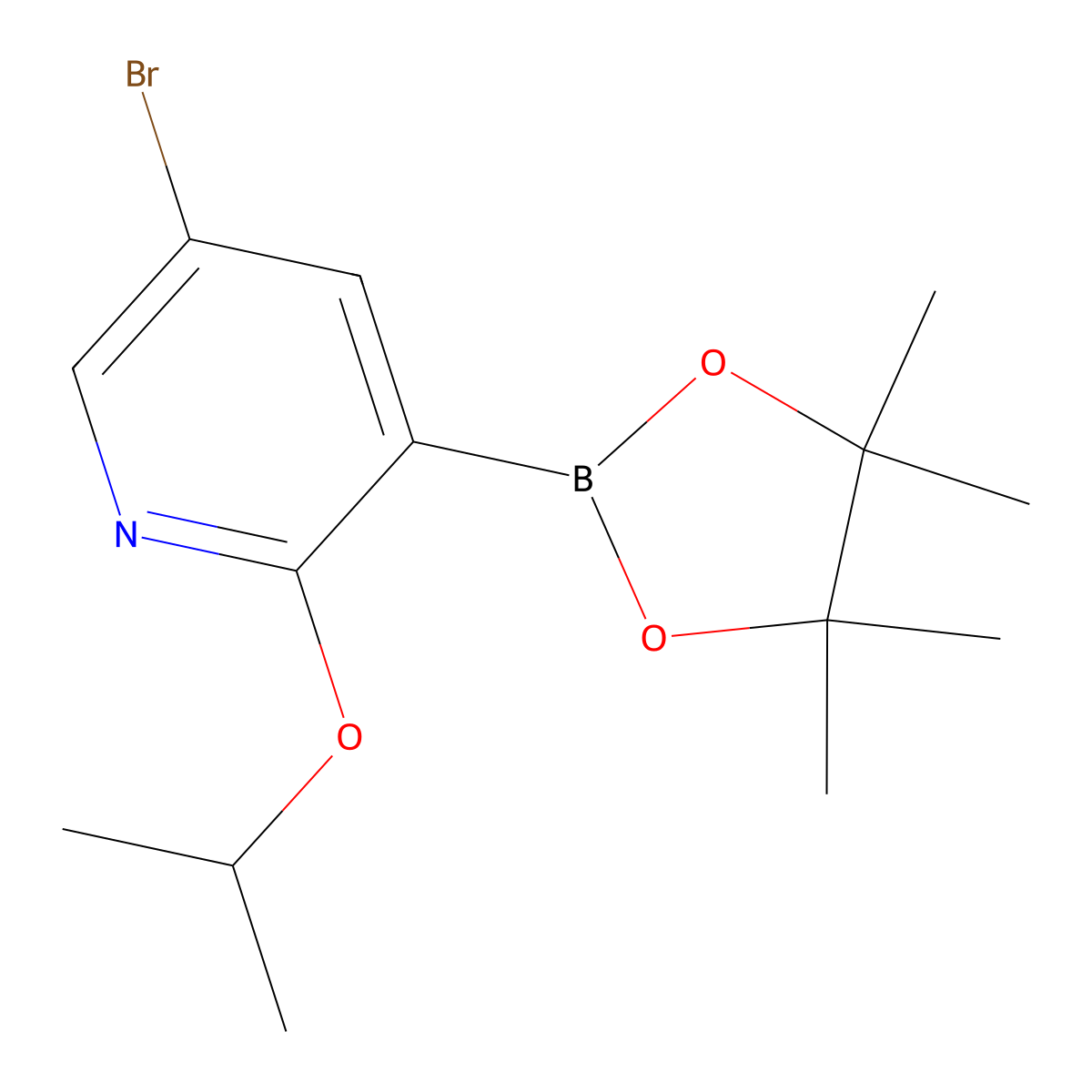 5-Bromo-2-isopropoxypyridine-3-boronic acid pinacol ester molecular structure, CAS 2121511-77-9