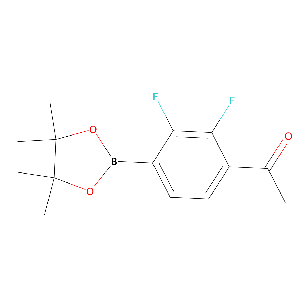 4-Acetyl-2,3-difluorophenylboronic acid pinacol ester molecular structure, CAS 2121511-81-5