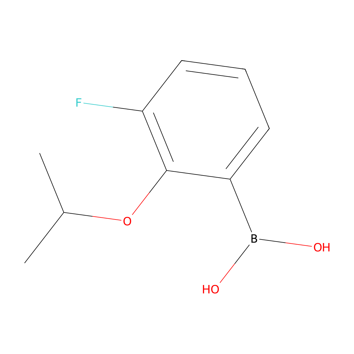 3-Fluoro-2-isopropoxyphenylboronic acid molecular structure, CAS 2121511-87-1