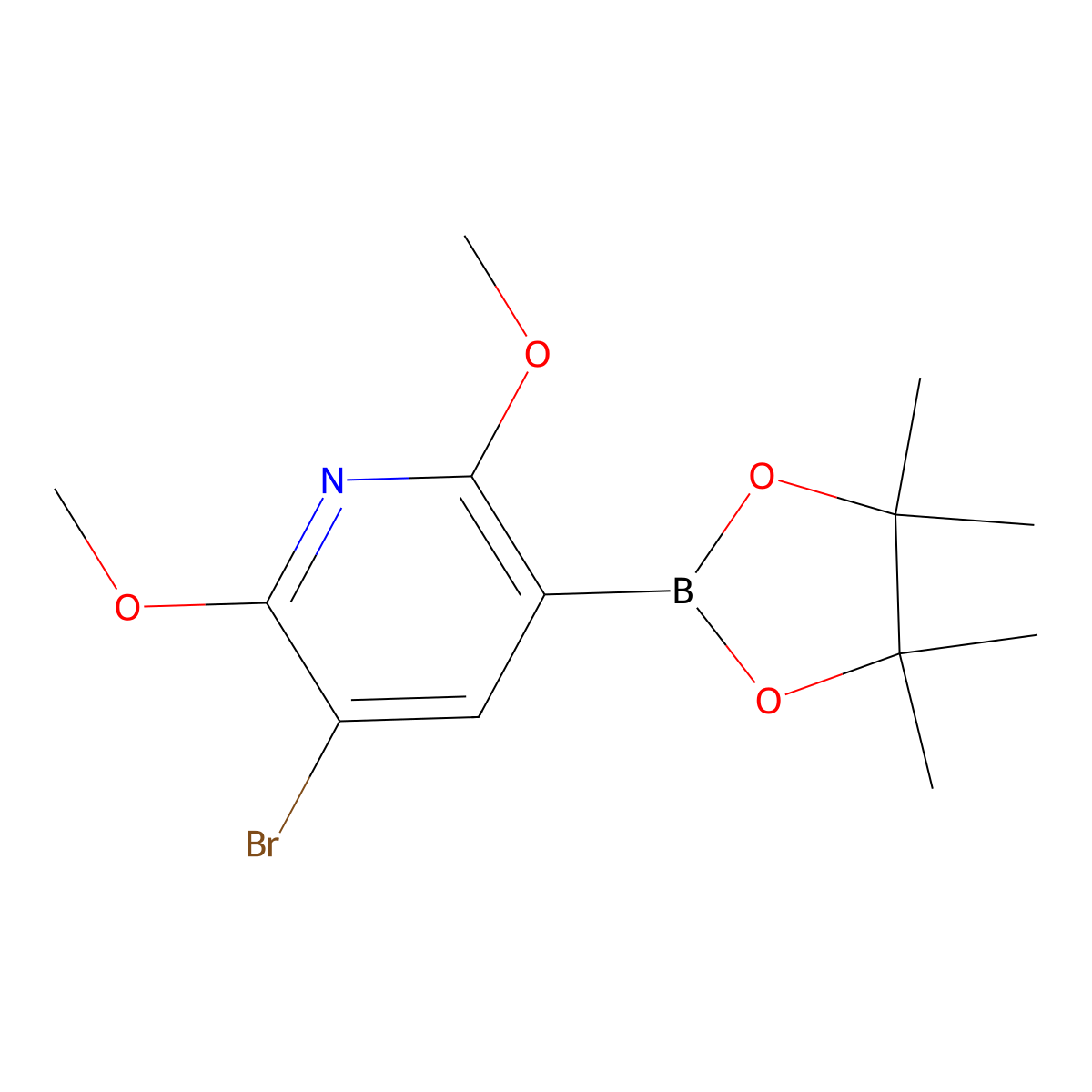 5-Bromo-2,6-dimethoxypyridine-3-boronic acid pinacol ester molecular structure, CAS 2121511-88-2