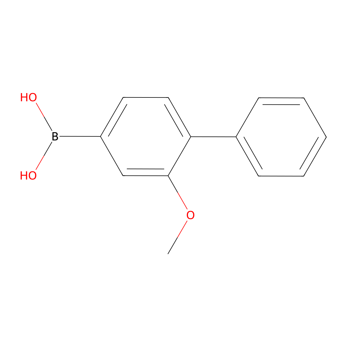 2-Methoxy-4-biphenylboronic acid molecular structure, CAS 2121511-97-3