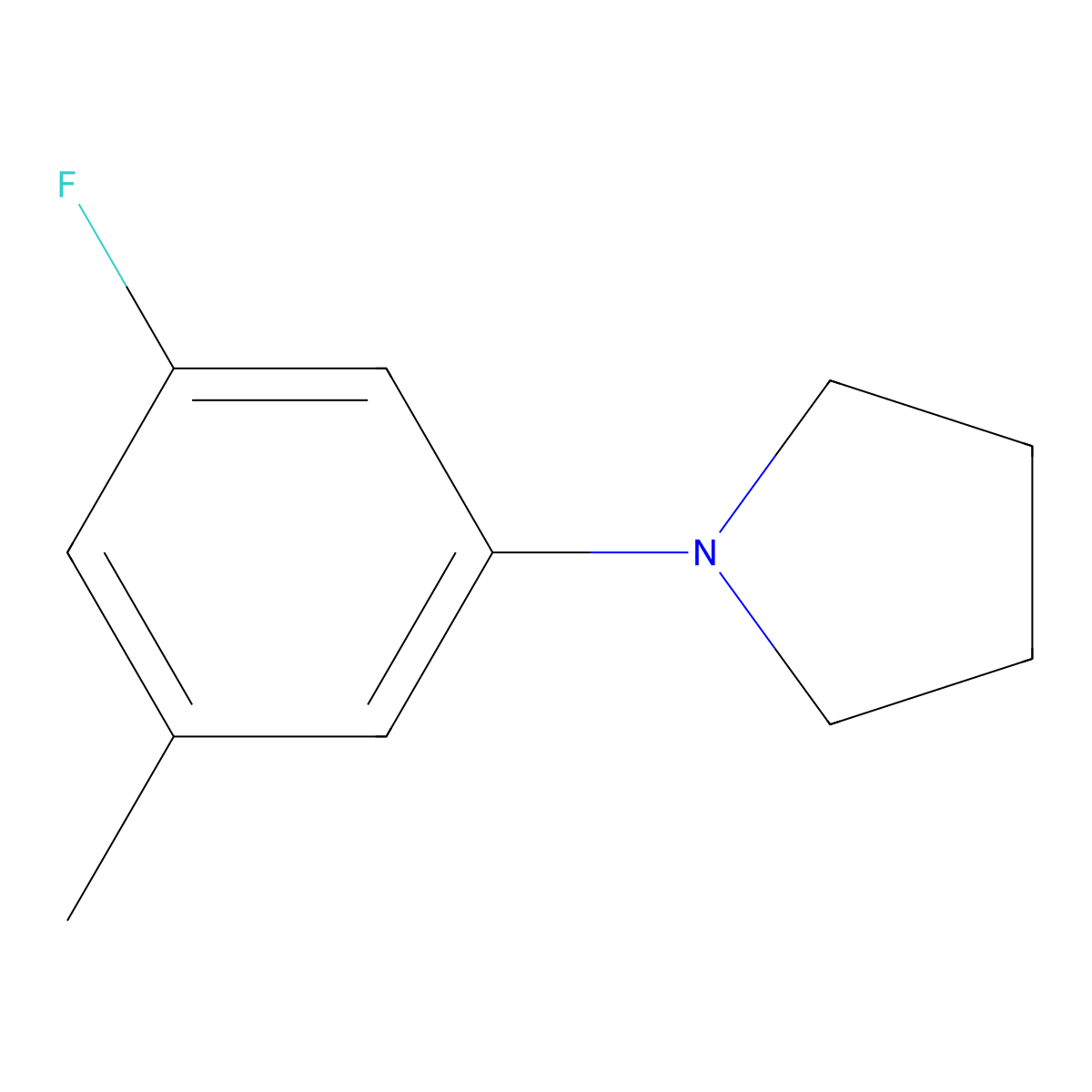 1-Cyclopentyl-3-flouro-5-methylbenzene molecular structure, CAS 2121512-01-2