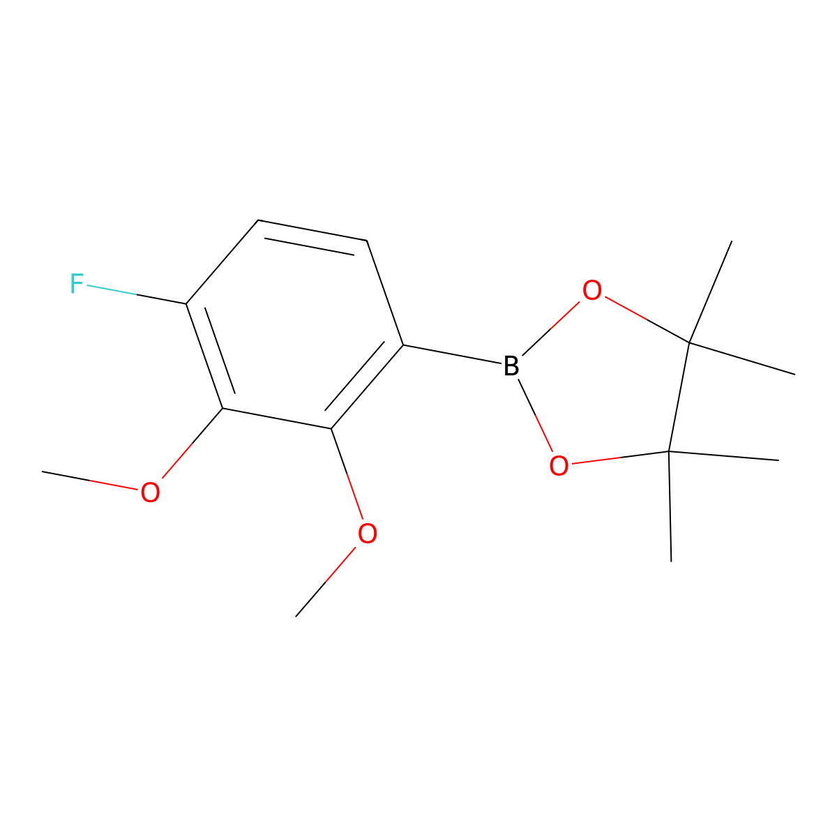 2,3-Dimethoxy-4-fluorophenylboronic acid pinacol ester molecular structure, CAS 2121512-21-6