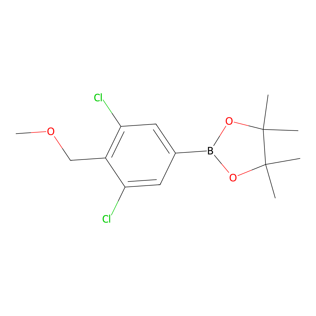 3,5-Dichloro-4-(methoxymethyl)phenylboronic acid pinacol ester molecular structure, CAS 2121512-26-1