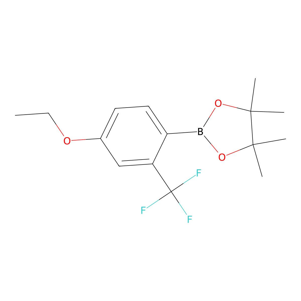 4-Ethoxy-2-(trifluoromethyl)phenylboronic acid pinacol ester molecular structure, CAS 2121512-30-7