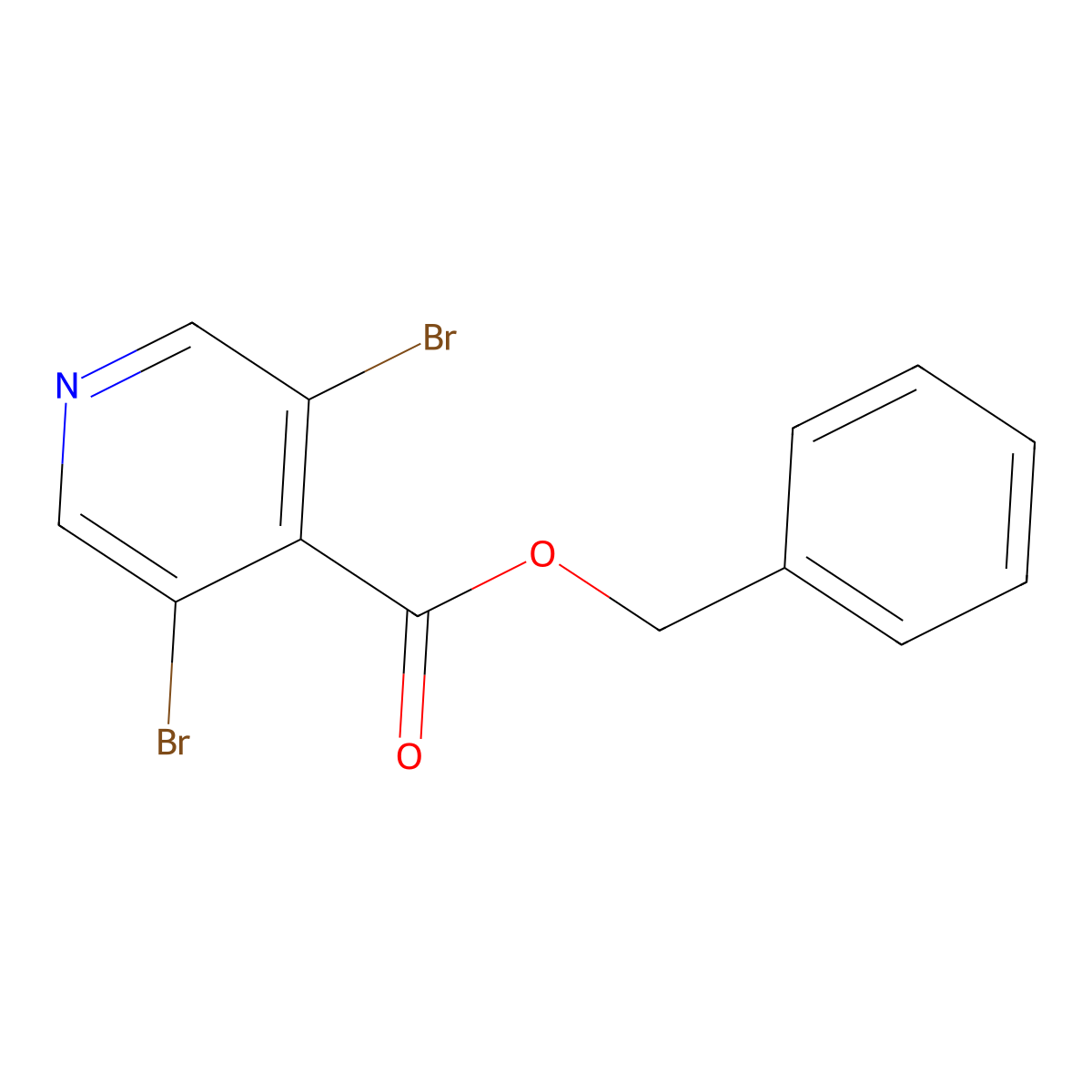 Phenylmethyl 3,5-dibromopyridine-4-carboxylate molecular structure, CAS 2121512-31-8