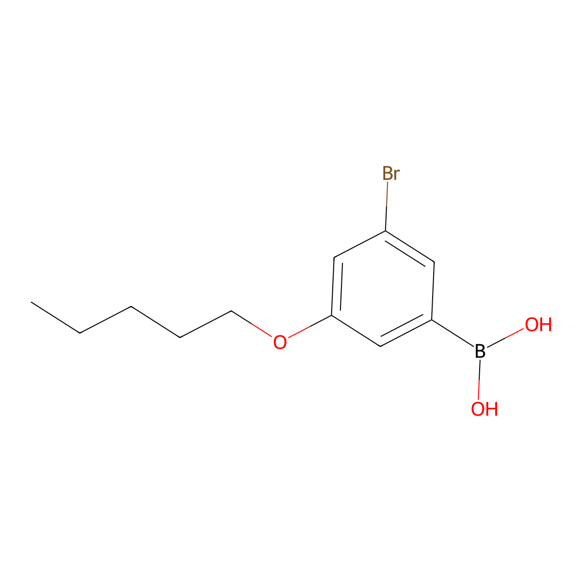 5-Bromo-3-pentyloxyphenylboronic acid molecular structure, CAS 2121512-33-0