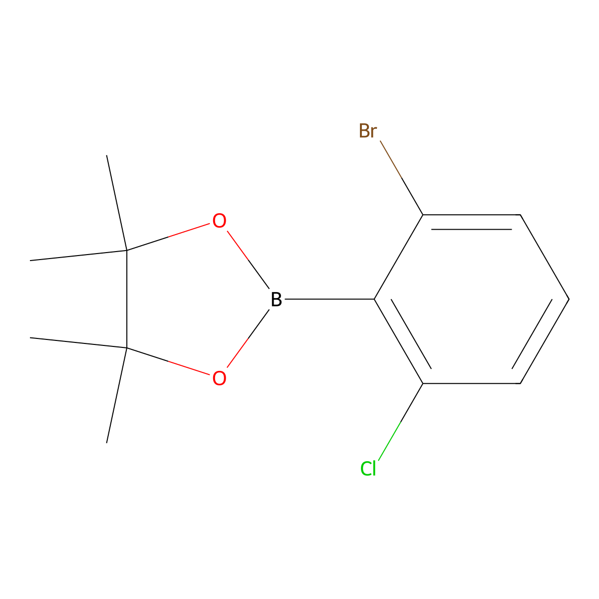 2-Bromo-6-chlorophenylboronic acid pinacol ester molecular structure, CAS 2121512-35-2