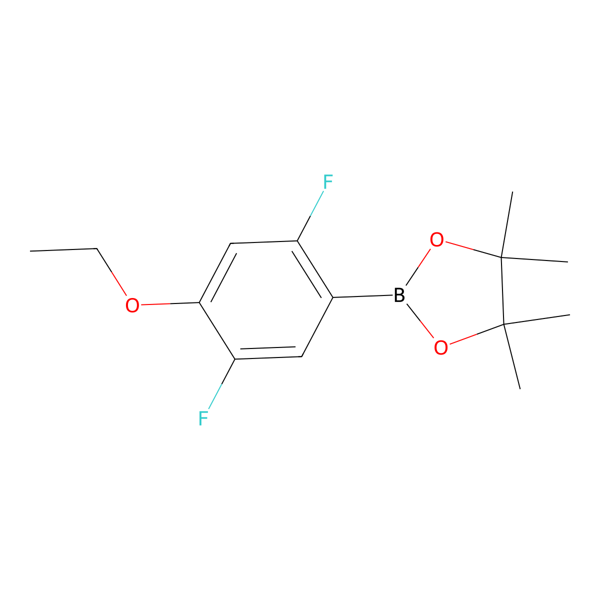 2,5-Difluoro-4-ethoxyphenylboronic acid pinacol ester molecular structure, CAS 2121512-38-5