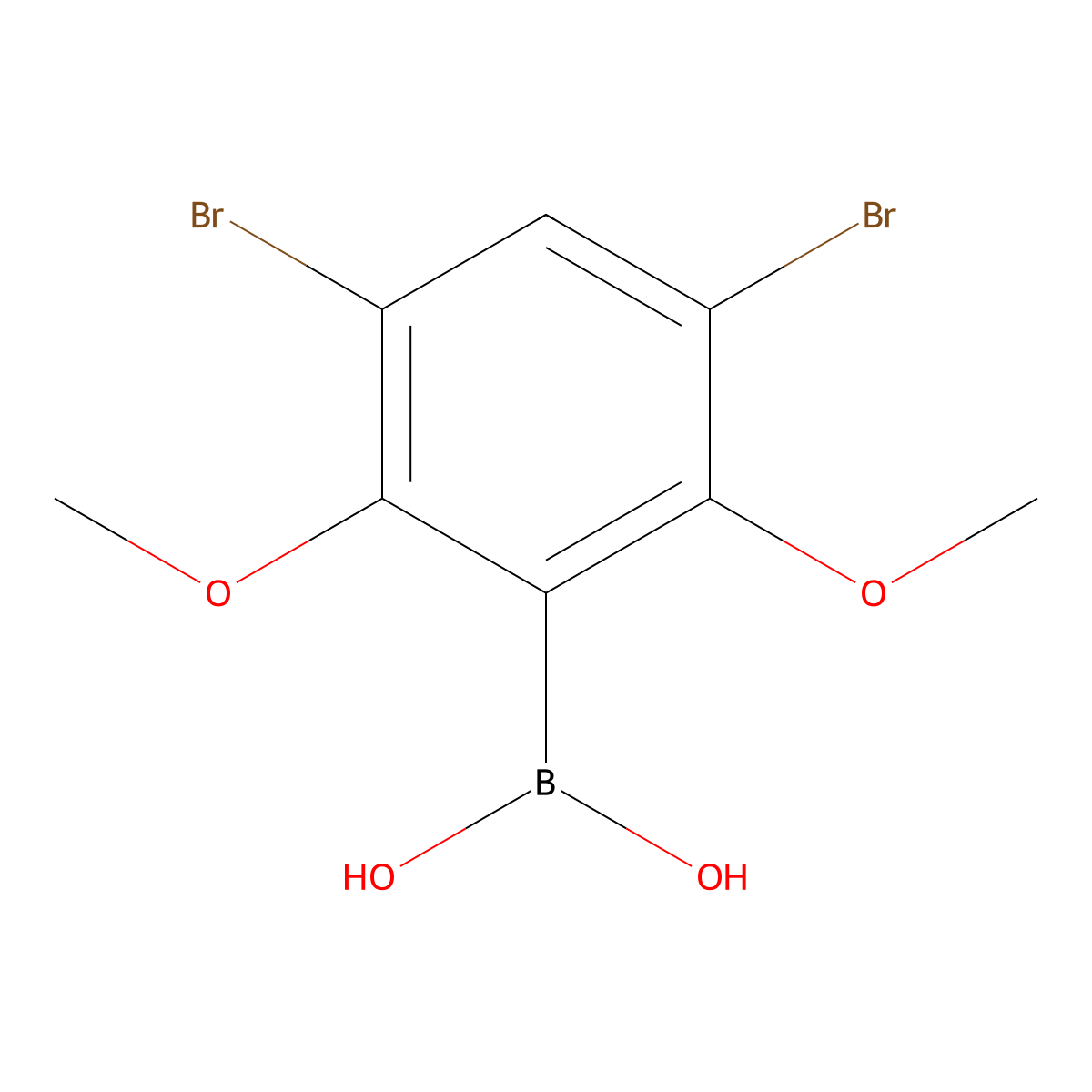 3,5-Dibromo-2,6-dimethoxyphenylboronic acid molecular structure, CAS 2121512-46-5