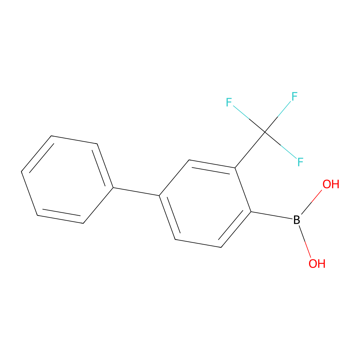 3-(Trifluoromethyl)biphenyl-4-ylboronic acid molecular structure, CAS 2121512-52-3