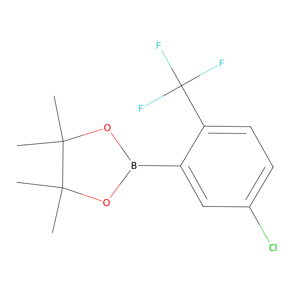 5-Chloro-2-(trifluoromethyl)phenylboronic acid pinacol ester molecular structure, CAS 2121512-57-8