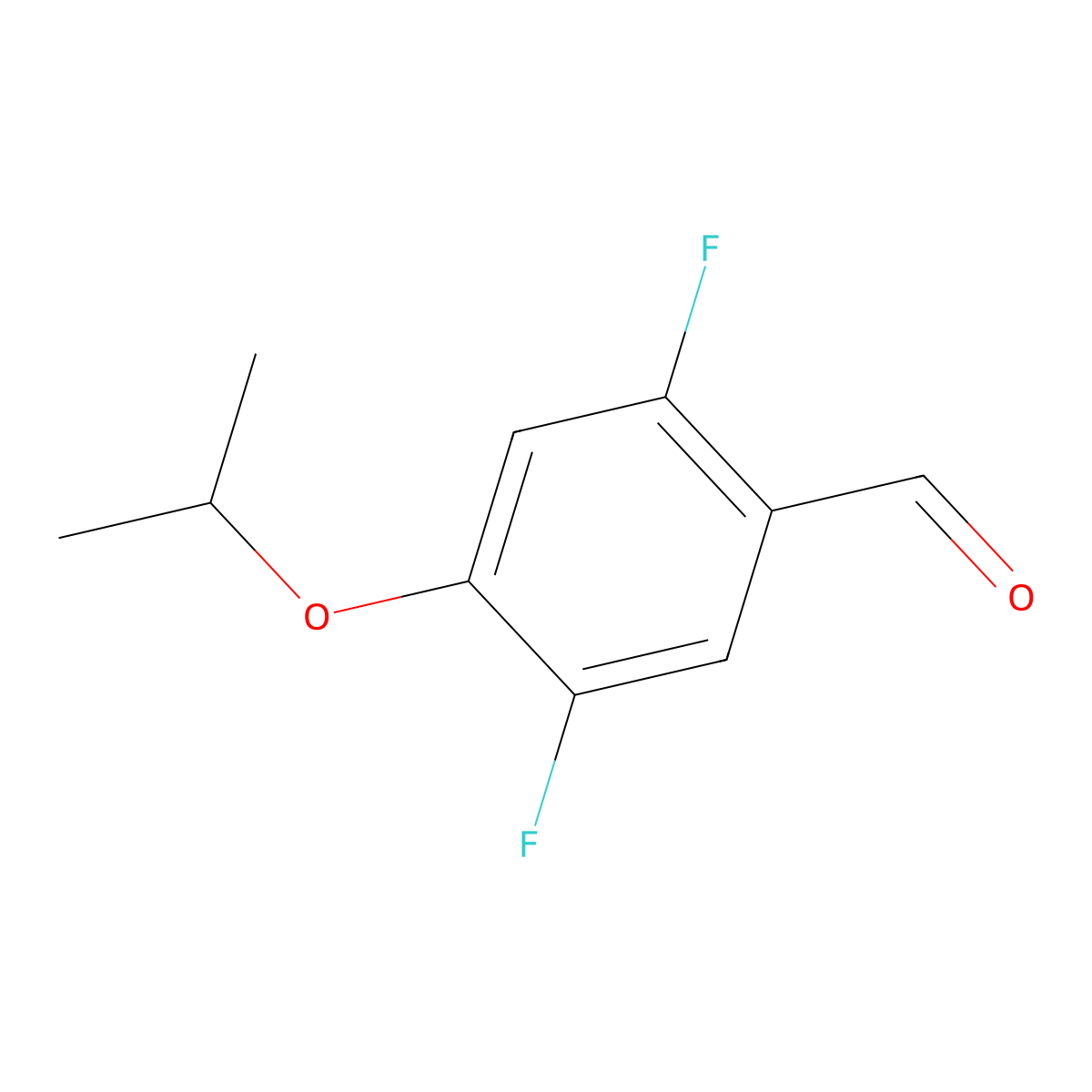 2,5-Difluoro-4-isopropoxybenzaldehyde molecular structure, CAS 2121512-60-3