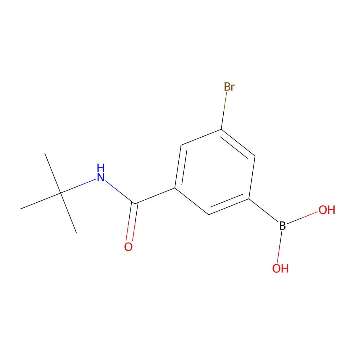 5-Bromo-3-(tert-butylaminocarbonyl)phenylboronic acid molecular structure, CAS 2121512-70-5