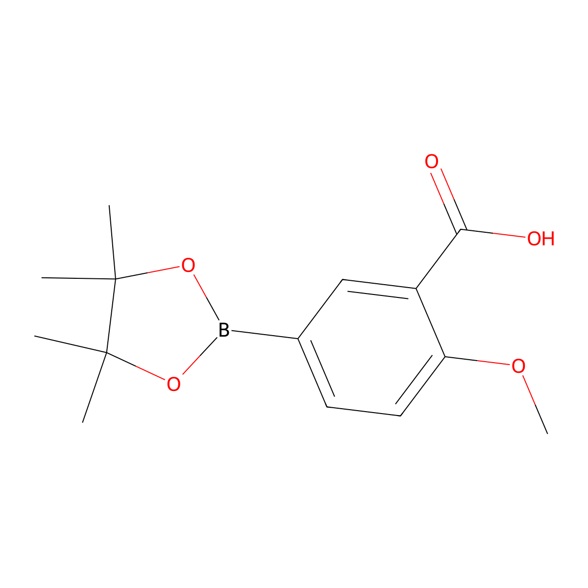 3-Carboxy-4-methoxyphenylboronic acid pinacol ester molecular structure, CAS 2121512-71-6