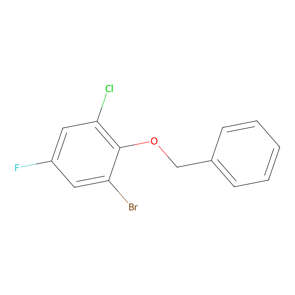 1-Benzyloxy-2-bromo-6-chloro-4-fluorobenzene molecular structure, CAS 2121512-74-9