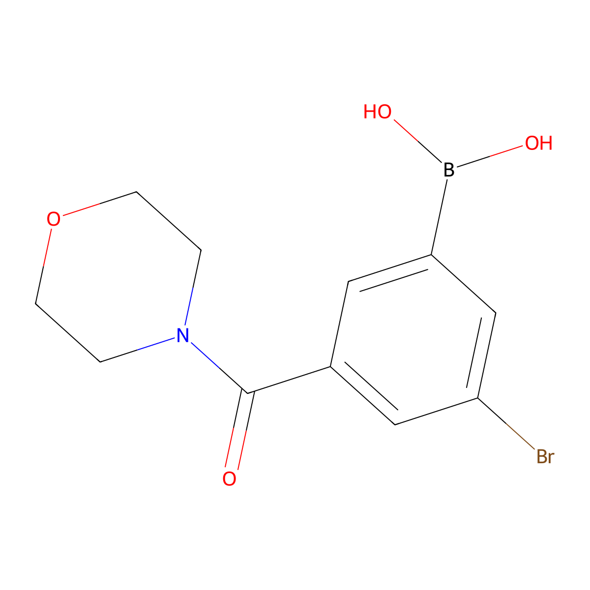 5-Bromo-3-(morpholine-4-carbonyl)phenylboronic acid molecular structure, CAS 2121512-75-0