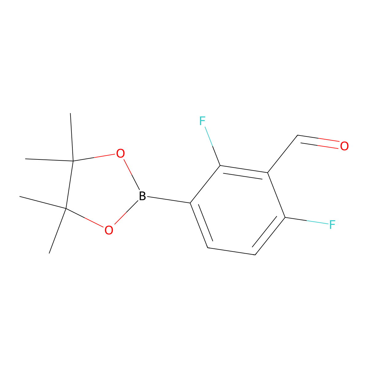 2,4-Difluoro-3-formylphenylboronic acid pinacol ester molecular structure, CAS 2121512-76-1